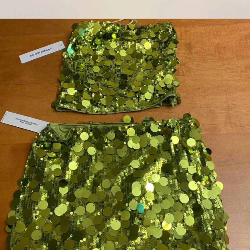 Princess Polly Green Sequin Skirt Set - Picture 3 of 13